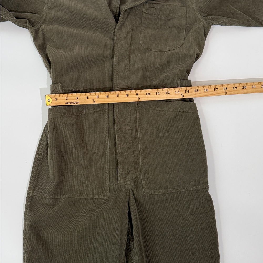 Alex Mill Fine Wale Corduroy Standard Jumpsuit Size S In Military Olive EUC - Picture 6 of 9